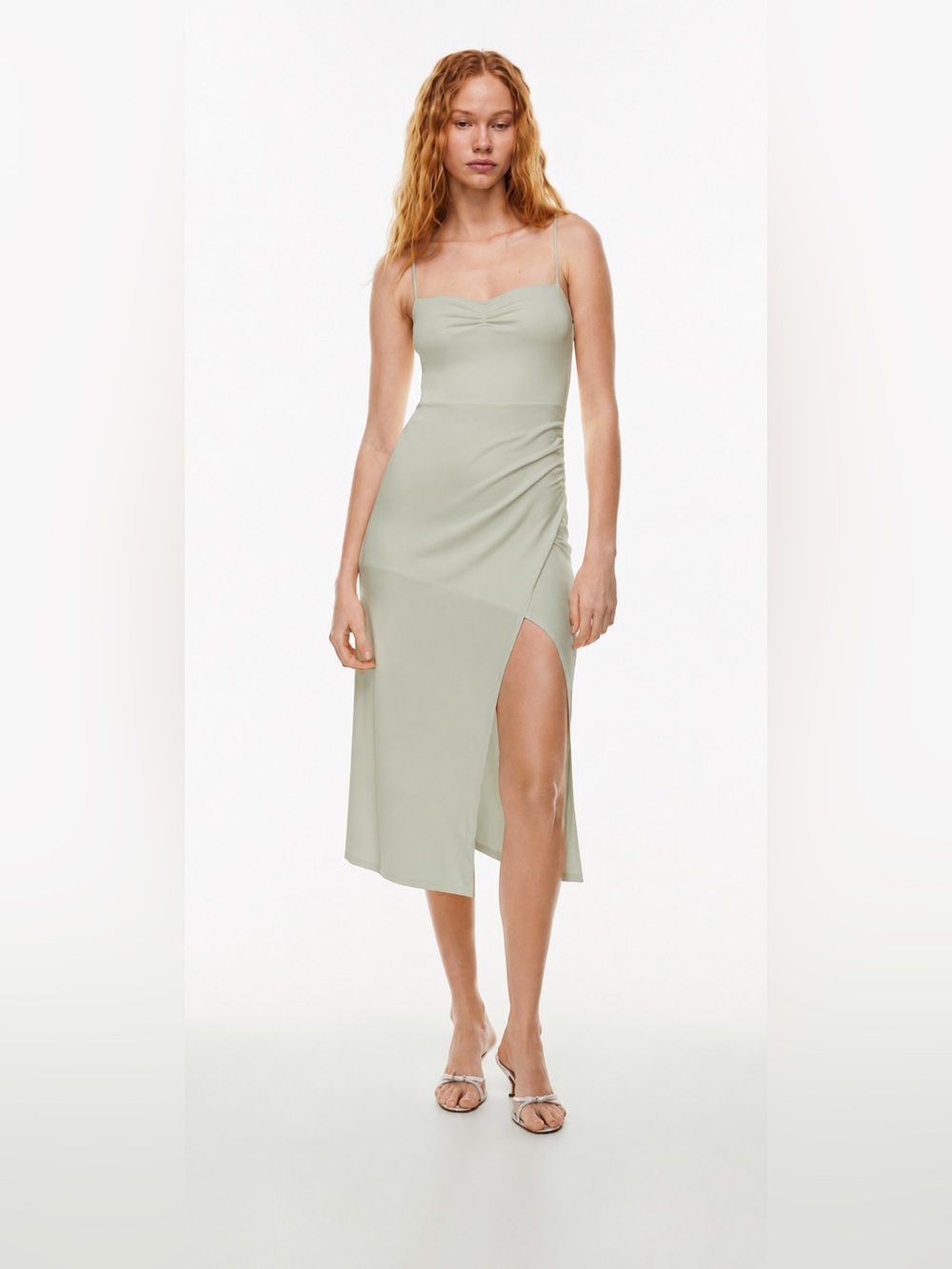Aritzia Wilfred Flight Dress in sage green